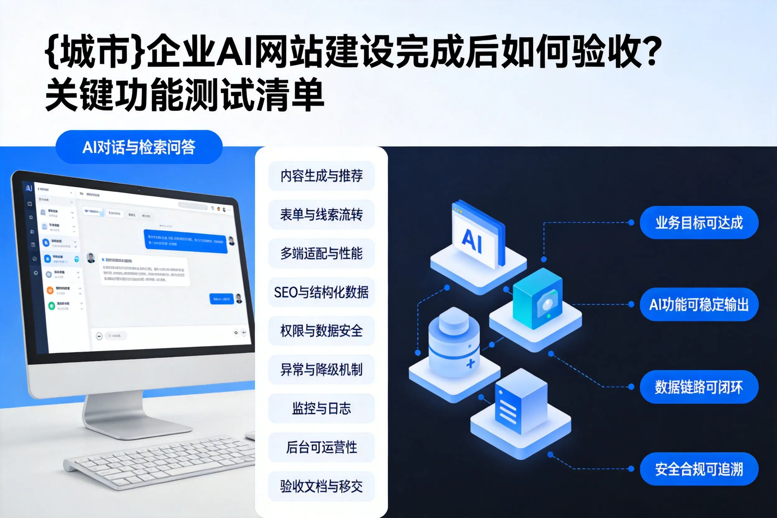 湘潭企业AI网站建设完成后如何验收？关键功能测试清单