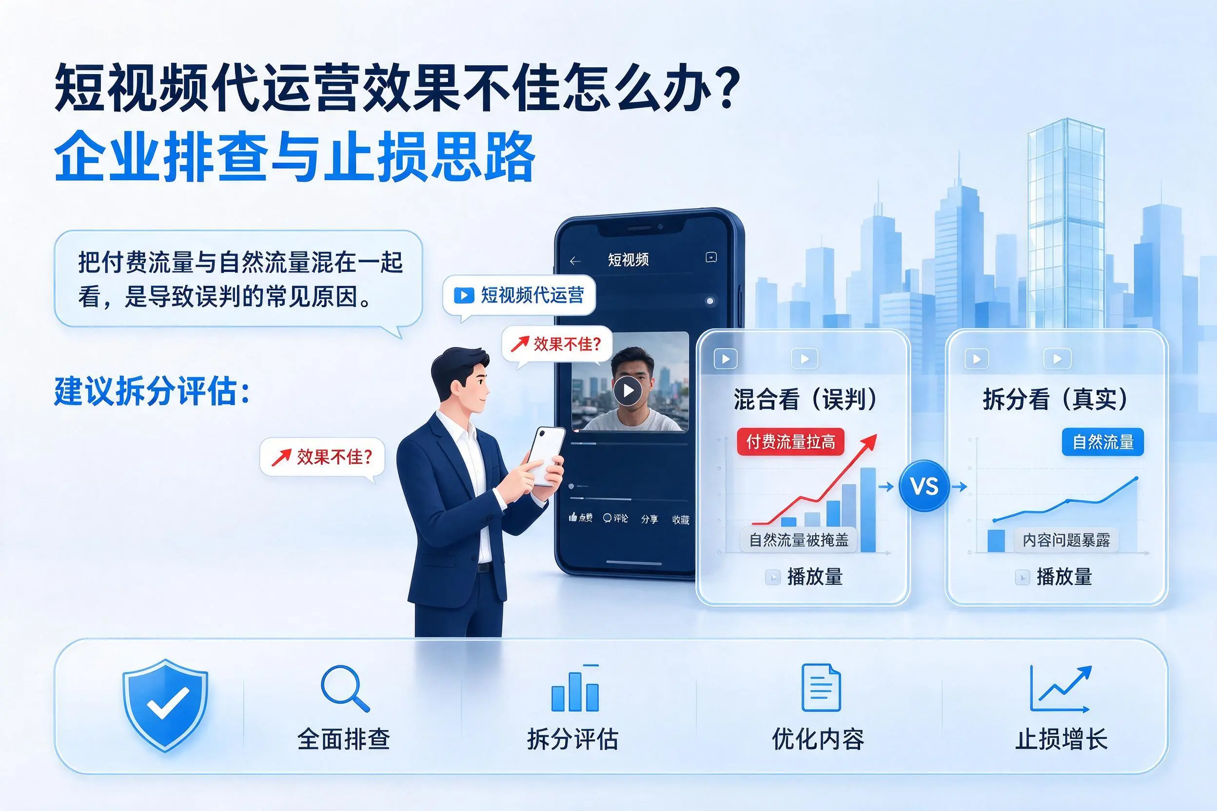 短视频代运营效果不佳怎么办?湘潭企业排查与止损思路