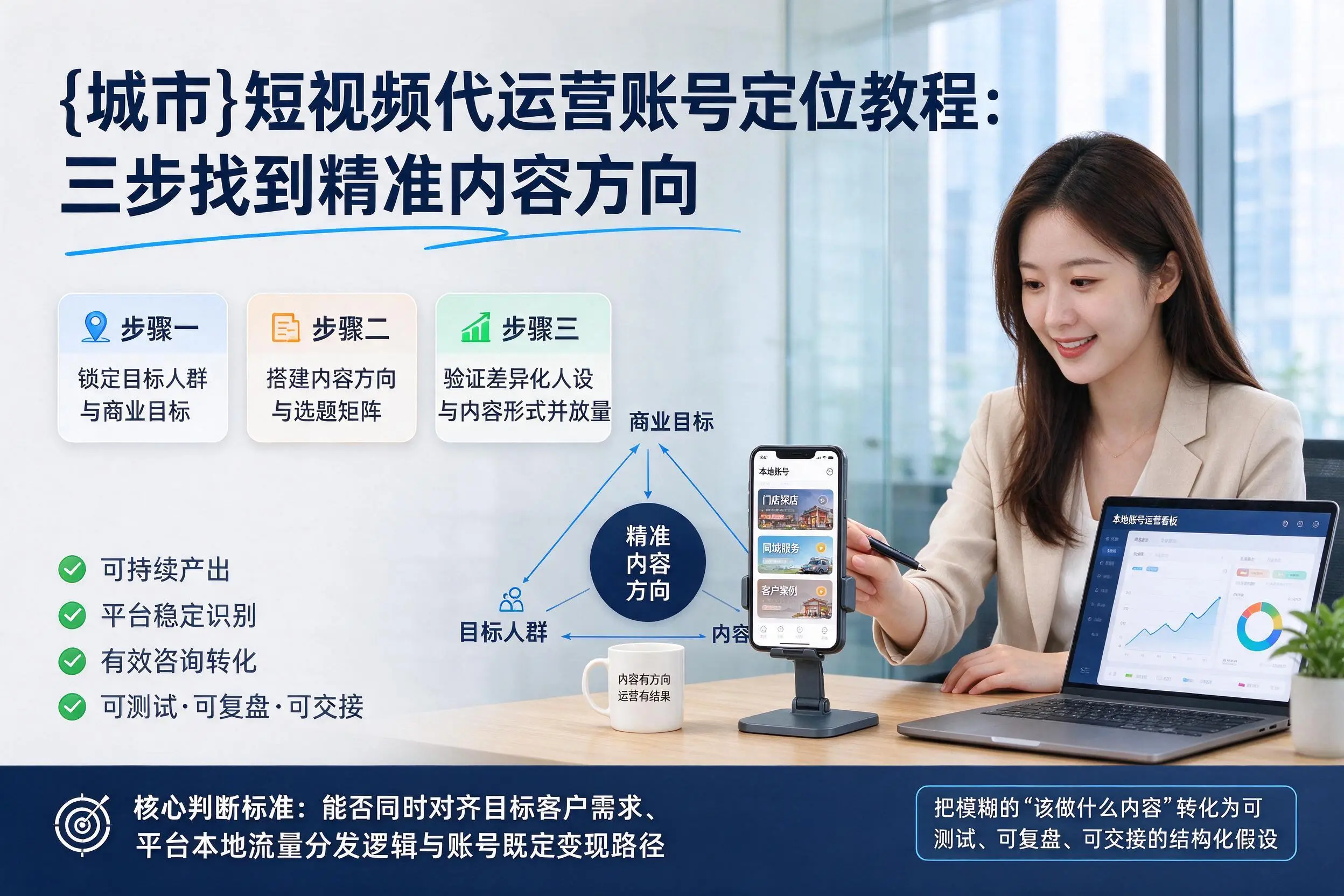 湘潭短视频代运营账号定位教程：三步找到精准内容方向