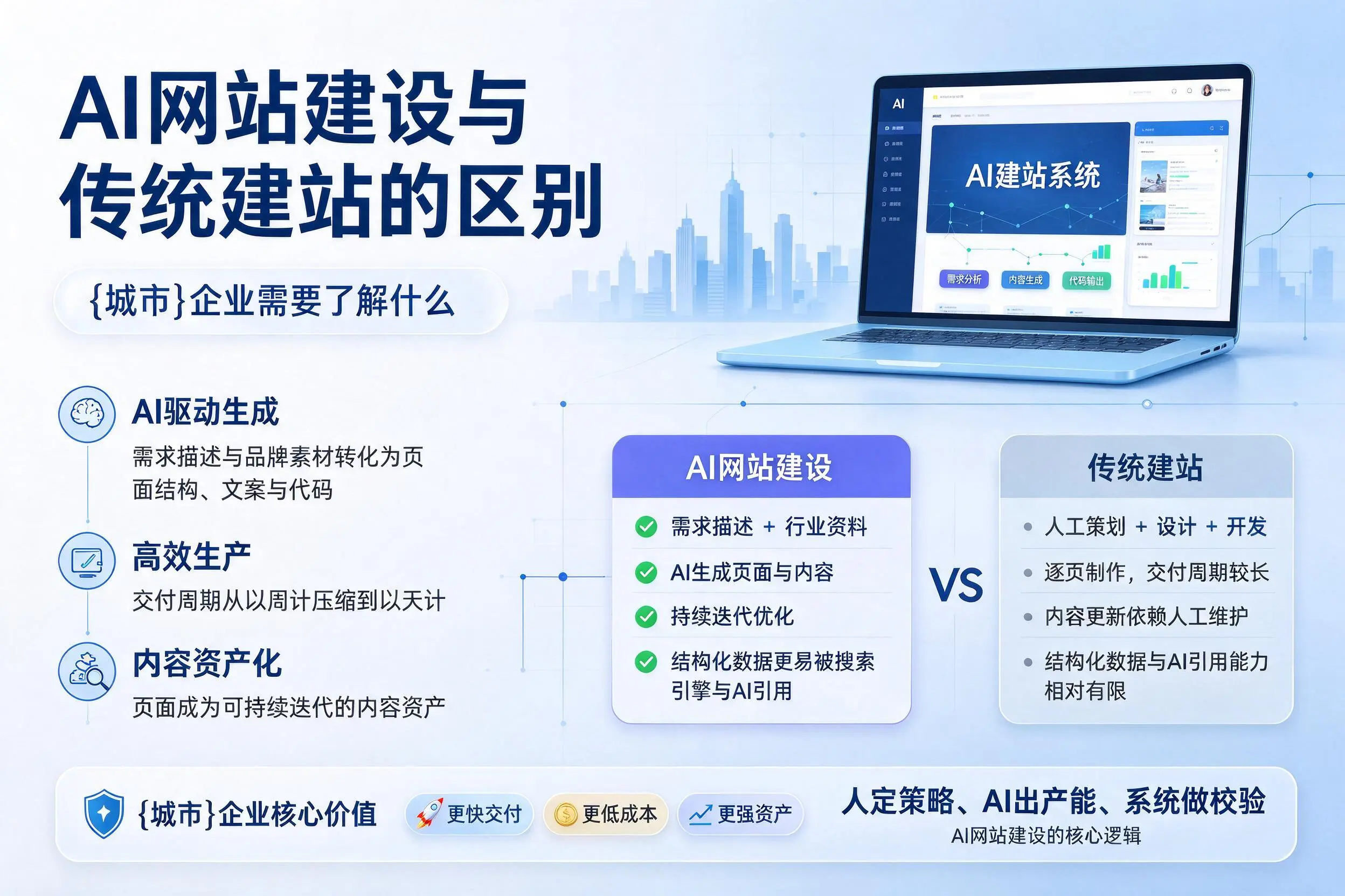 AI网站建设与传统建站的区别，湘潭企业需要了解什么