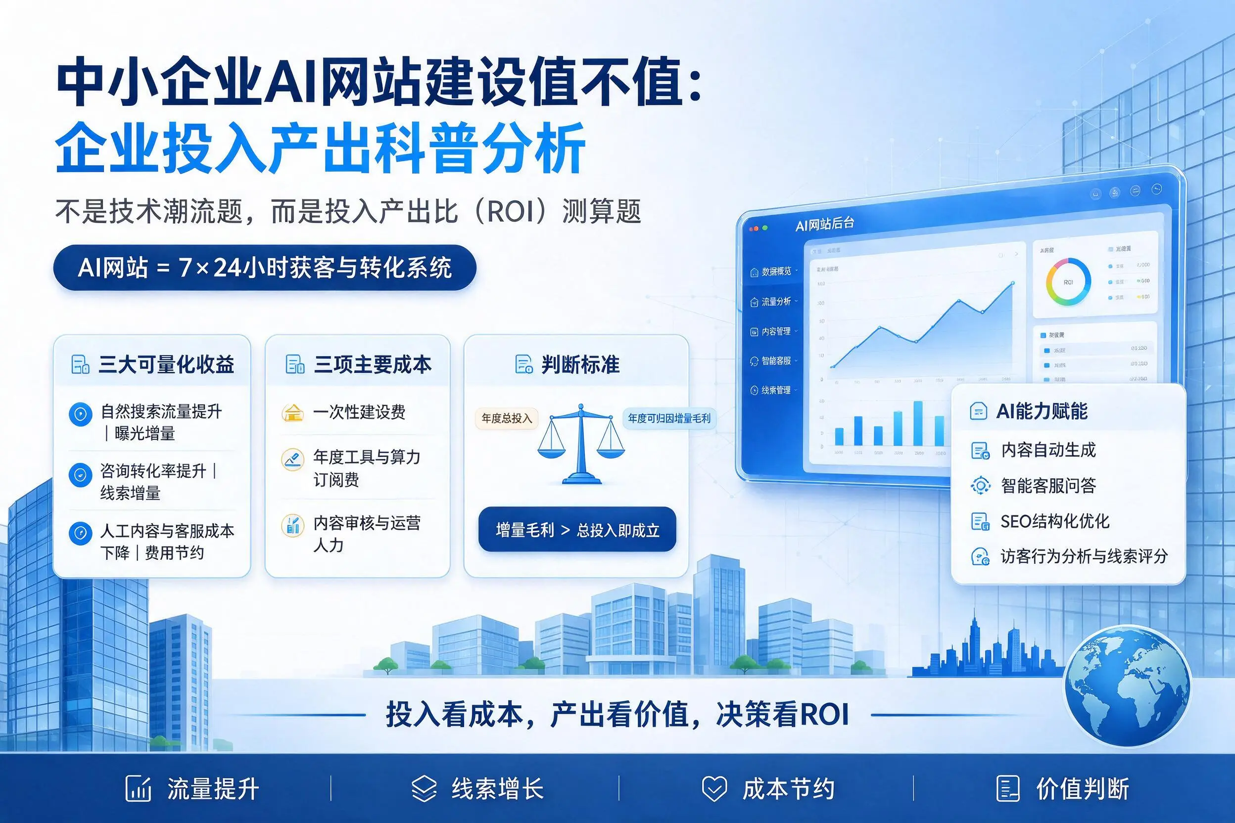 中小企业AI网站建设值不值：湘潭企业投入产出科普分析