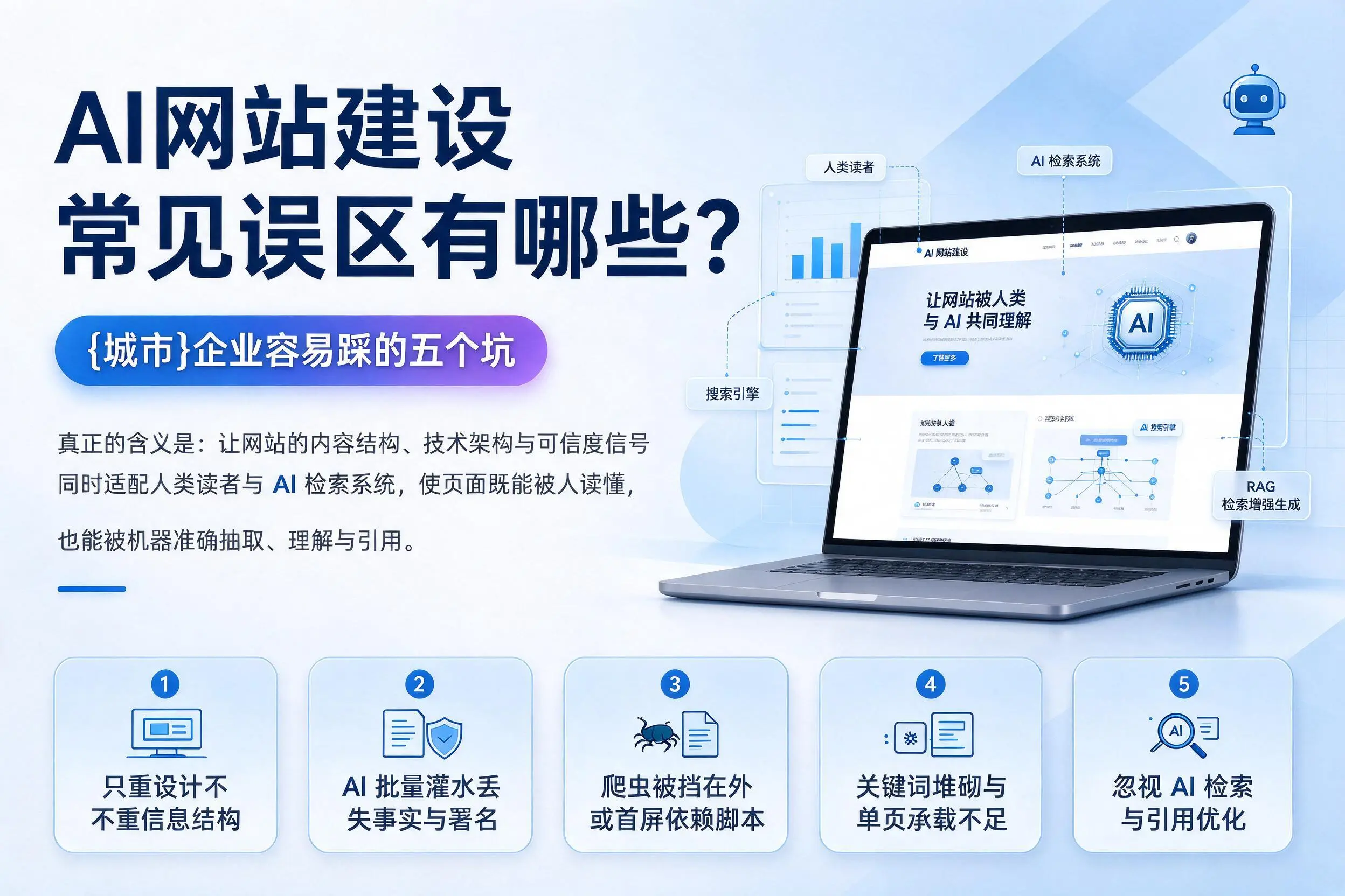 AI网站建设常见误区有哪些？湘潭企业容易踩的五个坑