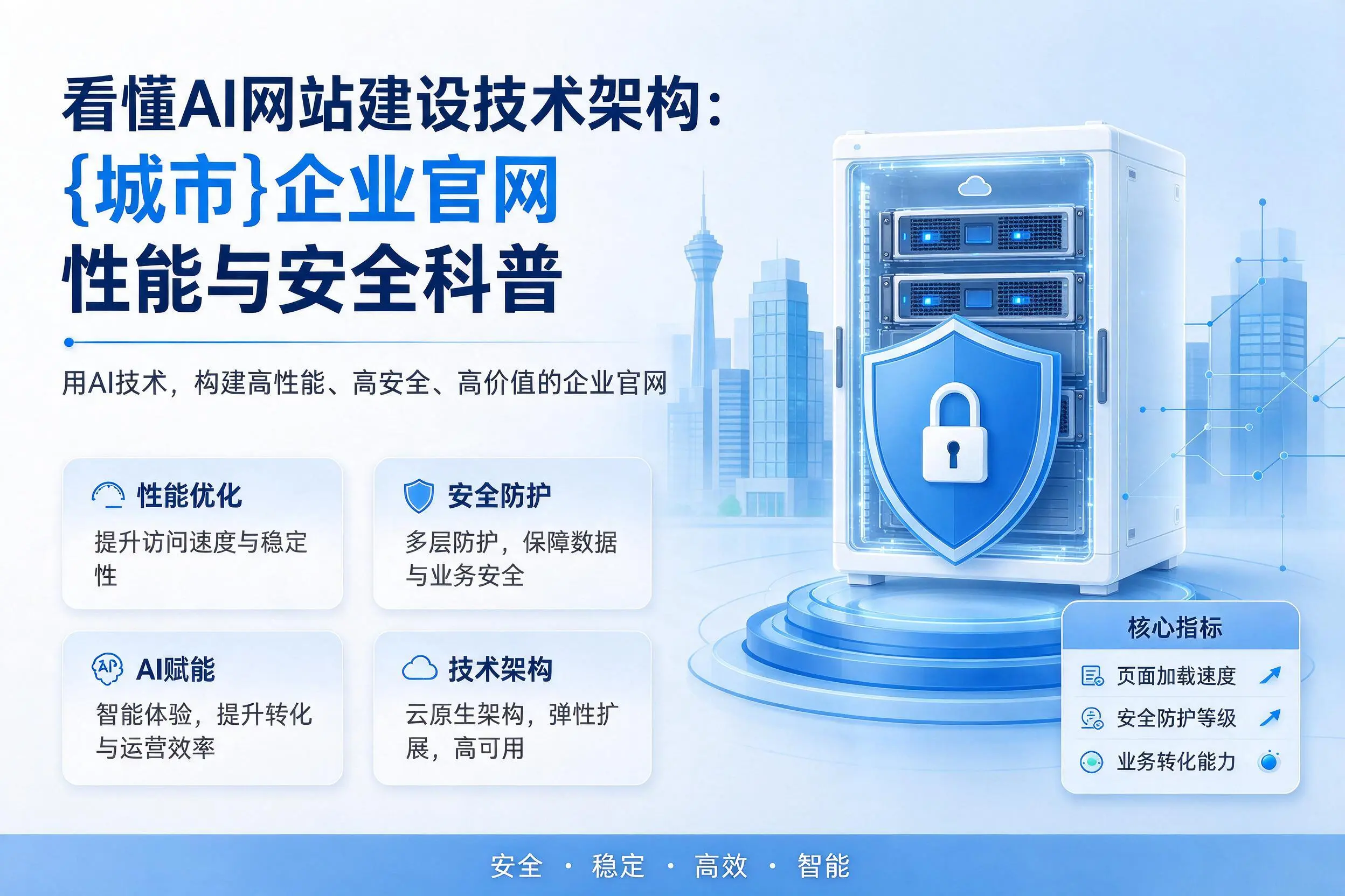 看懂AI网站建设技术架构:湘潭企业官网性能与安全科普