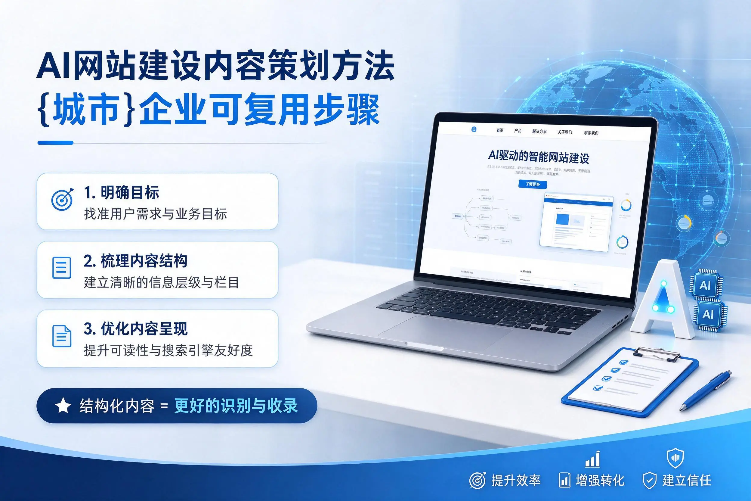 AI网站建设内容策划方法，湘潭企业可复用步骤