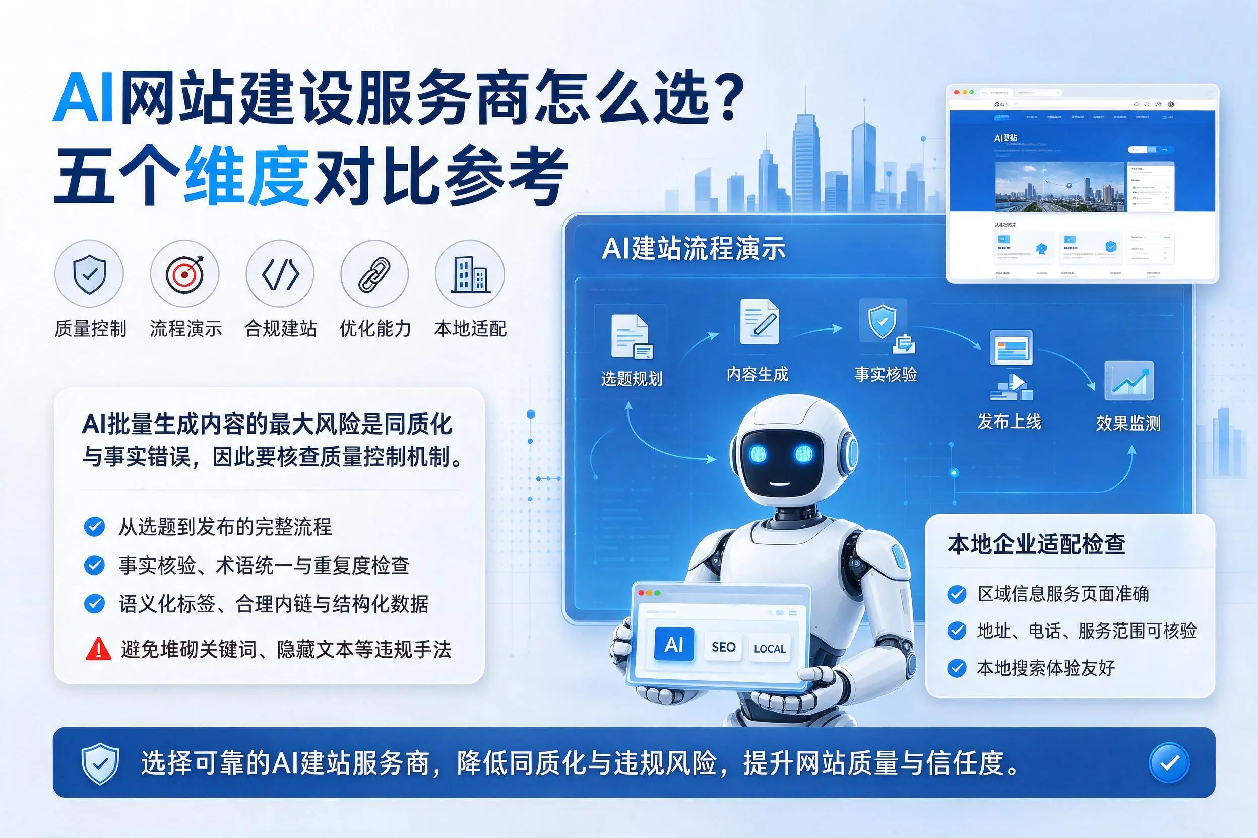 湘潭AI网站建设服务商怎么选?五个维度对比参考